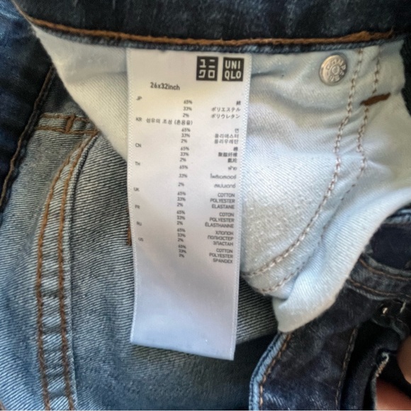 UNIQLO DARK WASH STRETCHY SKINNY JEANS - Picture 5 of 7